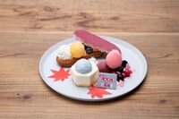 「3人の虹色真珠デザートプレート」