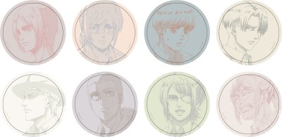 「『進撃の巨人』缶バッジコレクション」(c)諫山創・講談社／「進撃の巨人」The Final Season製作委員会