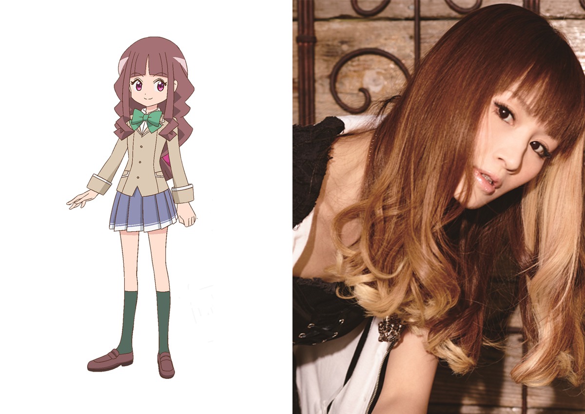 月夜野瑠璃のキャラクタービジュアル（左）と、小林ゆう（右）。(c)本郷あきよし・フジテレビ・東映アニメーション