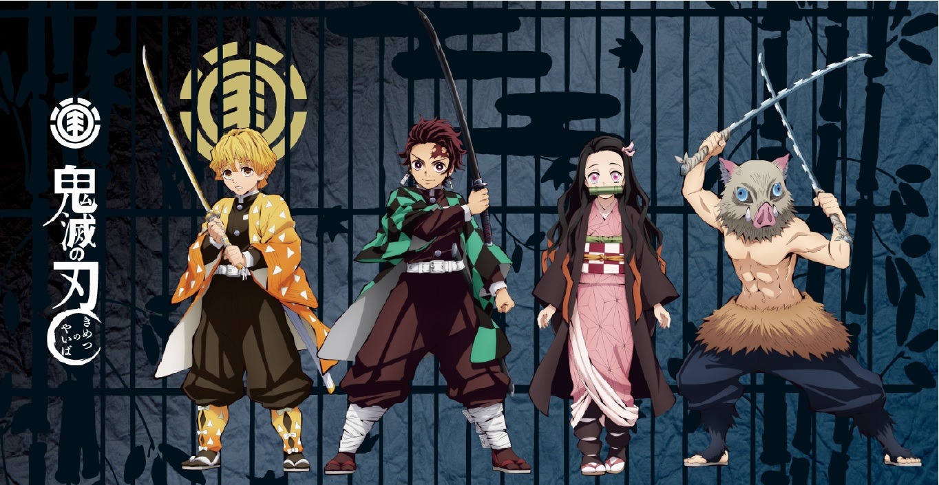 「ELEMENT SKATEBOARDS｜KIMETSU NO YAIBA」バナー