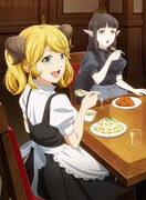 TVアニメ「異世界食堂2」Blu-ray1皿ジャケットイラスト。