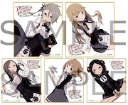 第1週、第2週の来場者特典「黒星紅白描き下ろし ミニ色紙(全5種ランダム)」。