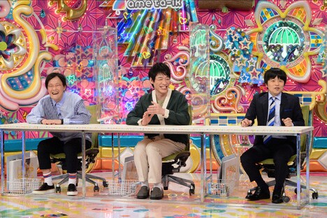 （左から）アインシュタイン稲田、麒麟・川島、バカリズム。(c)テレビ朝日