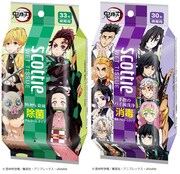 「鬼滅の刃」×スコッティ、炭治郎や柱たちと除菌・消毒できるウェットティッシュ