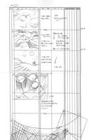 手塚治虫によるアニメパートの絵コンテ。
