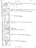 市川崑による実写パートの絵コンテ。
