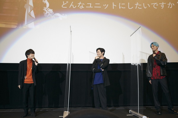 左から千葉翔也、古川慎、江口拓也。