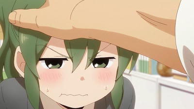 TVアニメ「先輩がうざい後輩の話」第1話の場面カット。 (c)しろまんた・一迅社／先輩がうざい製作委員会