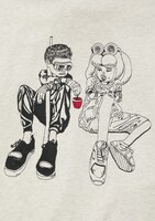 長袖パーカー「鉄コン筋クリート リンゴ」