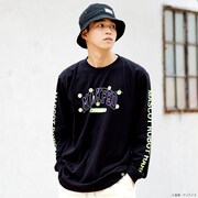 「STRICT-G MILKFED.『機動戦士ガンダム』長袖Tシャツ パタパタ ハロ柄」着用イメージ