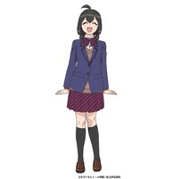 尾鶏かえで（CV：森山由梨佳）のキャラクタービジュアル。クラスの文化祭実行委員。言動も行動もゆっくりしており、あらゆる面で低倍速。でもその性質から、古見さんと相性がよかったりもする。尾根峰さんとはコンビ的関係。