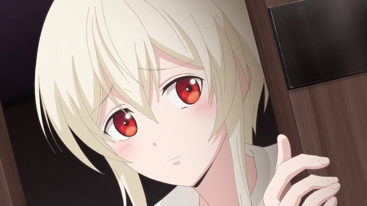 TVアニメ「魔王イブロギアに身を捧げよ」第1話「魔王サマとご対面」の場面カット。
