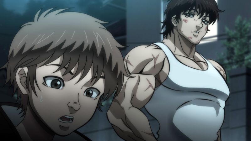 アニメ「範馬刃牙」の場面カット。 (c)板垣恵介(秋田書店)／範馬刃牙製作委員会