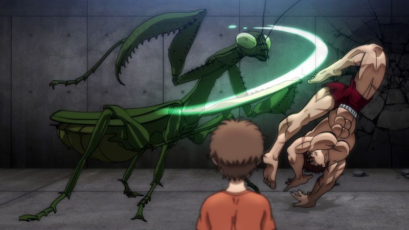 アニメ「範馬刃牙」の場面カット。 (c)板垣恵介(秋田書店)／範馬刃牙製作委員会