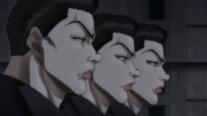 アニメ「範馬刃牙」の場面カット。 (c)板垣恵介(秋田書店)／範馬刃牙製作委員会