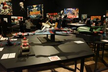 「庵野秀明展」の様子。