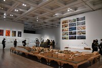 「庵野秀明展」の様子。