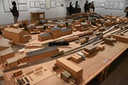 「庵野秀明展」の様子。