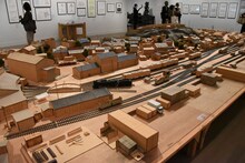 「庵野秀明展」の様子。