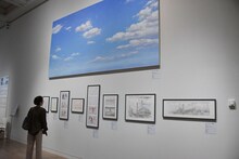 「庵野秀明展」の様子。
