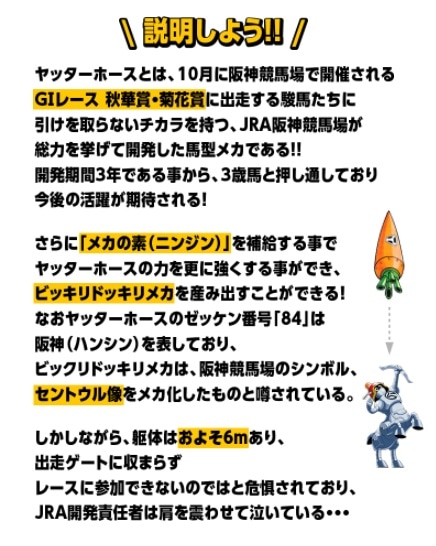 ヤッターホースの説明。(c)タツノコプロ