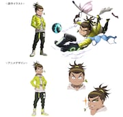 三田三太郎(CV:田村睦心)のビジュアル。「ミナトのエースは俺だ!」と言い張っているが、実際はミナトの控えのピッチャー。スケベでゲスい言動が多く、よく有栖川からコテンパンに叱られているが、改める気配は全くない。