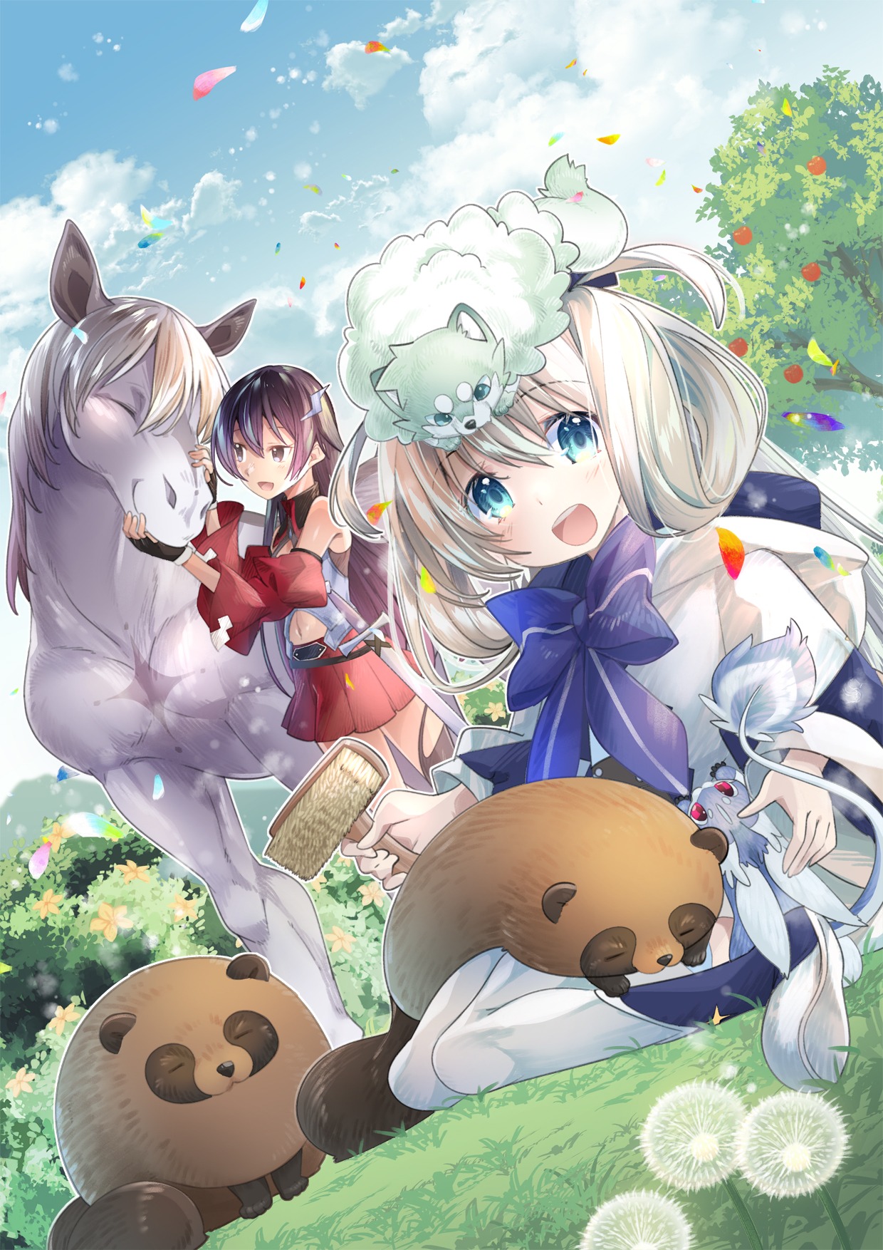 「テイマー姉妹のもふもふ配信 ～無自覚にもふもふを連れてくる妹がチート級にかわいいので自慢します～」キービジュアル