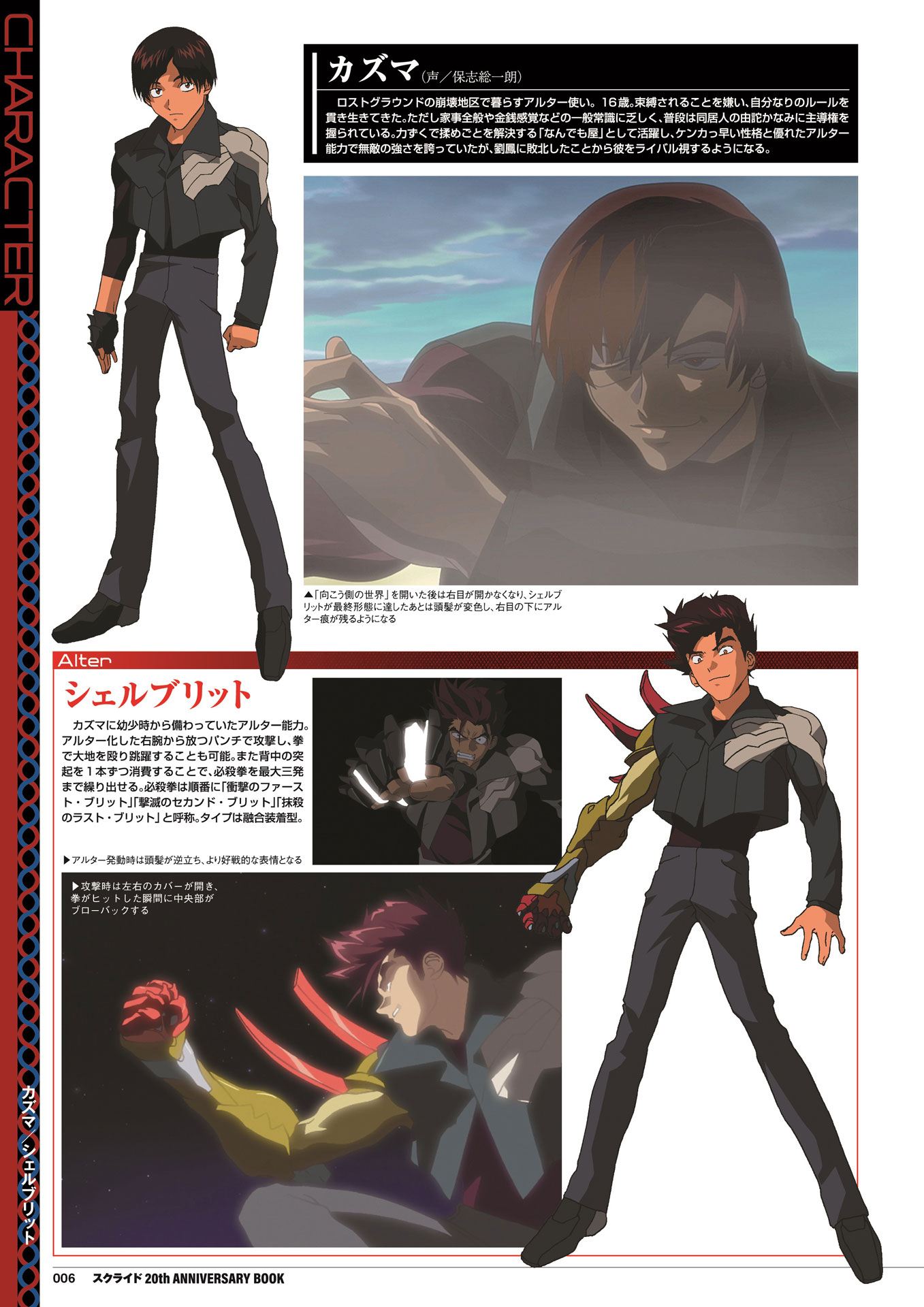 「スクライド 20th ANNIVERSARY BOOK」より。