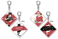 左から「ハイキュー!! TO THE TOP アクリルキーホルダー 猫部ver. 黒尾鉄朗」、「ハイキュー!! TO THE TOP アクリルキーホルダー 猫部ver. 孤爪研磨」。