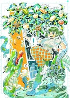 「定食タニグチ」展示作品のサンプル。