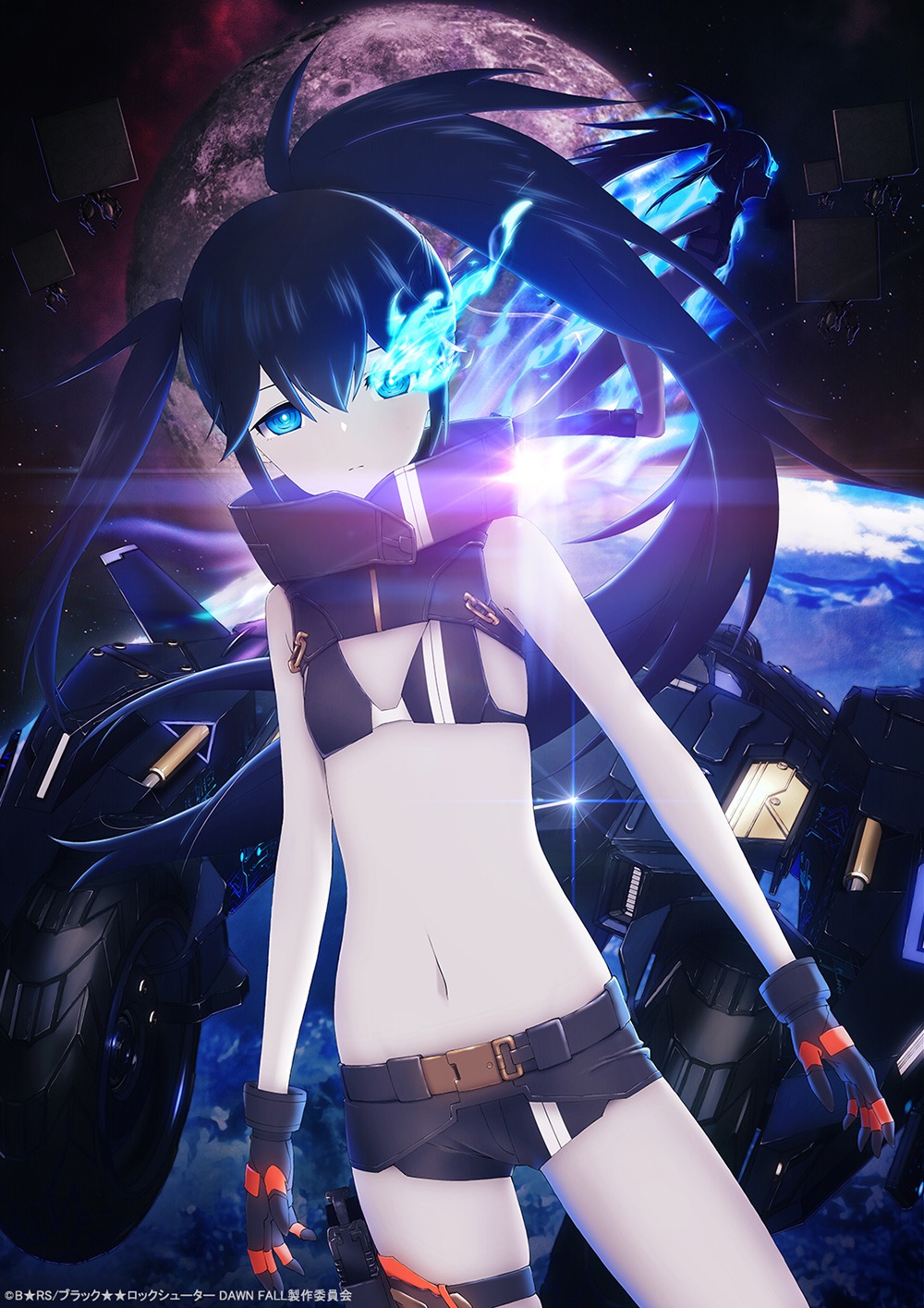 TVアニメ「ブラック★★ロックシューター DAWN FALL」第1弾キービジュアル