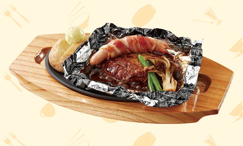 「ごっくん呪物！虎杖のパワフル包み焼きハンバーグ」