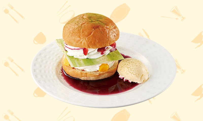 「真希のバーガー風抹茶スイーツ」