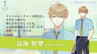 涼海智翠。クラスのムードメーカ的存在。中学生の頃から凪に片思いをしている。元は黒髪眼鏡キャラだったが、高校デビューをした。