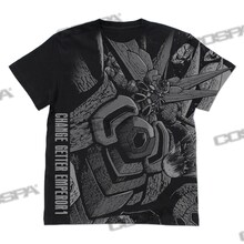 「真ゲッターロボ」より、「原作版 ゲッターエンペラー オールプリントTシャツ（BLACK）」。(c)永井豪・石川賢／ダイナミック企画