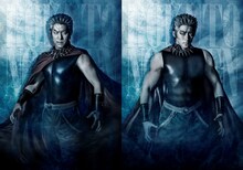 ミュージカル「フィスト・オブ・ノーススター～北斗の拳～」より、左から福井晶一演じるラオウ、宮尾俊太郎演じるラオウ。