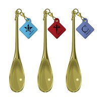 左から「マドラースプーン（O★Z）」「マドラースプーン（LOS†EDEN）」「マドラースプーン（ECLIPSE）」。