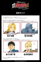 「鋼の錬金術師展 RETURNS」音声ガイド告知ページより。