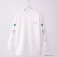 「はたらく細胞 袖プリントプルオーバー」の「シロ／白血球（好中球）」。