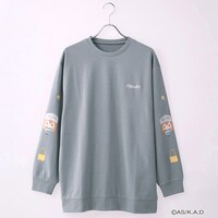 「はたらく細胞 袖プリントプルオーバー」の「ブルー／血小板」。