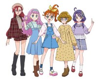 「映画トロピカル～ジュ！プリキュア 雪のプリンセスと奇跡の指輪！」より、BEAMS miniがデザインした洋服を着用するキャラクターたち。