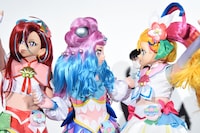 「映画トロピカル～ジュ！プリキュア 雪のプリンセスと奇跡の指輪！」の完成披露舞台挨拶の様子。