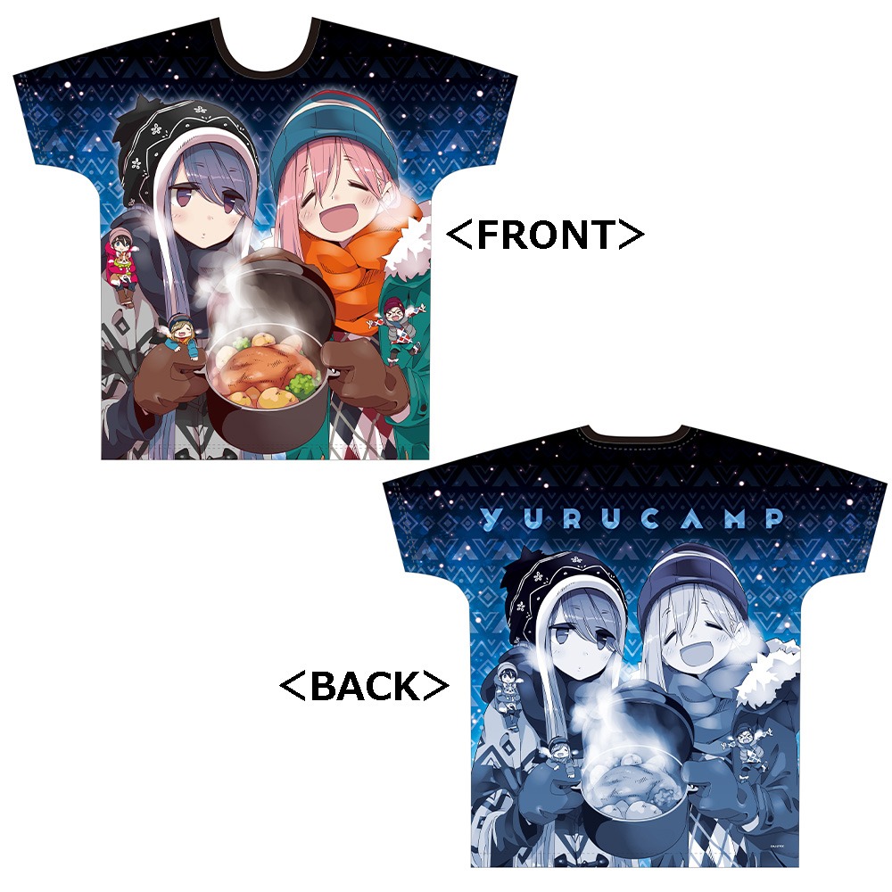 フルグラフィックTシャツの前面と背面。