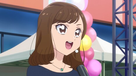 澤田有也佳アナウンサー演じる司会者。