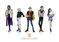 「HIGH CARD」より、“ハイカード”の私服イラスト