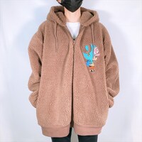 キャラ刺繍ボアジャケット（チョッパー）のフロントイメージ。