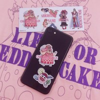 ステッカー使用イメージ。