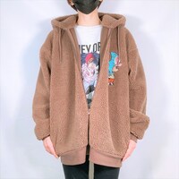 キャラ刺繍ボアジャケット（チョッパー）のフロントイメージ。