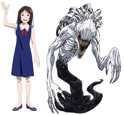 左から祈本里香、特級過呪怨霊となった祈本里香。