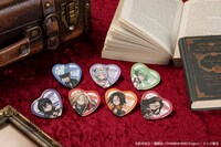 「ハート型缶バッジ」